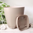 Горшок для цветов с прикорневым поливом Amsterdam, 8 л, цвет молочный шоколад - Фото 11