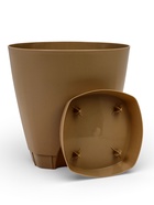Горшок для цветов с прикорневым поливом Amsterdam, 8 л, цвет молочный шоколад  (артикул 4472352)  большой выбор товаров оптом и в розницу по низким ценам с доставкой