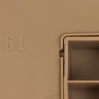 Контейнер для мусора Ajur, 6 л, с педалью, цвет кофейный - Фото 5