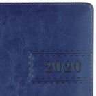 Еженедельник датированный 2020 год, А4, 64 листа, BRAUBERG Imperial, гладкая кожа, кремовый блок, синий - Фото 4