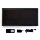 Часы электронные настенные «Соломон», с будильником, 38×19×5 см, красная индикация, черные - фото 51485677