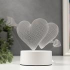 Светильник «Сердца» LED RGB от сети 9.5×18×15 см RISALUX - Фото 2