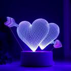 Светильник "Сердца" LED RGB от сети 9,5х18х15 см RISALUX - Фото 4