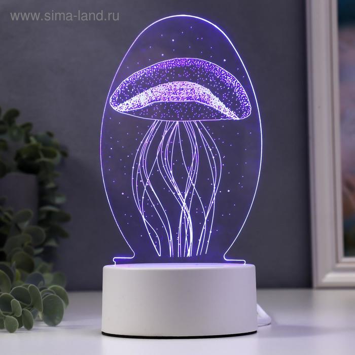Светильник "Медуза" LED RGB от сети 9,5х10х21,5 см RISALUX - Фото 1