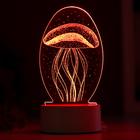 Светильник «Медуза» LED RGB от сети 9.5×10×21.5 см RISALUX - Фото 3