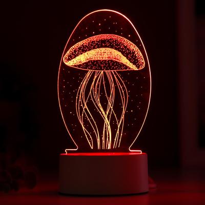 Светильник «Медуза» LED RGB от сети 9.5×10×21.5 см RISALUX