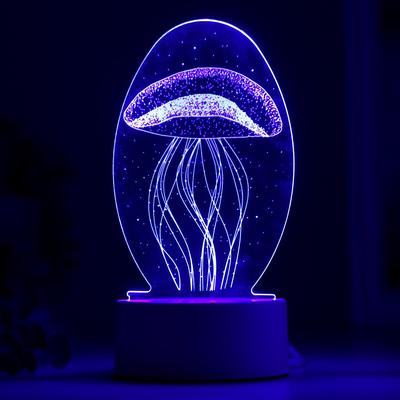 Светильник «Медуза» LED RGB от сети 9.5×10×21.5 см RISALUX