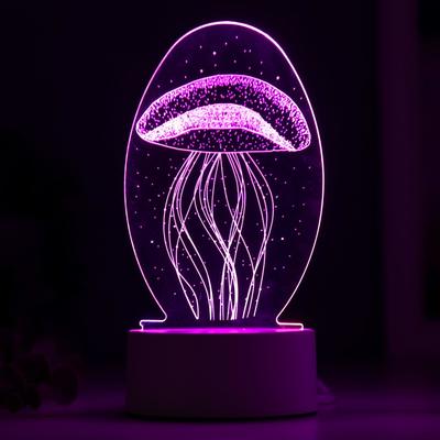 Светильник «Медуза» LED RGB от сети 9.5×10×21.5 см RISALUX