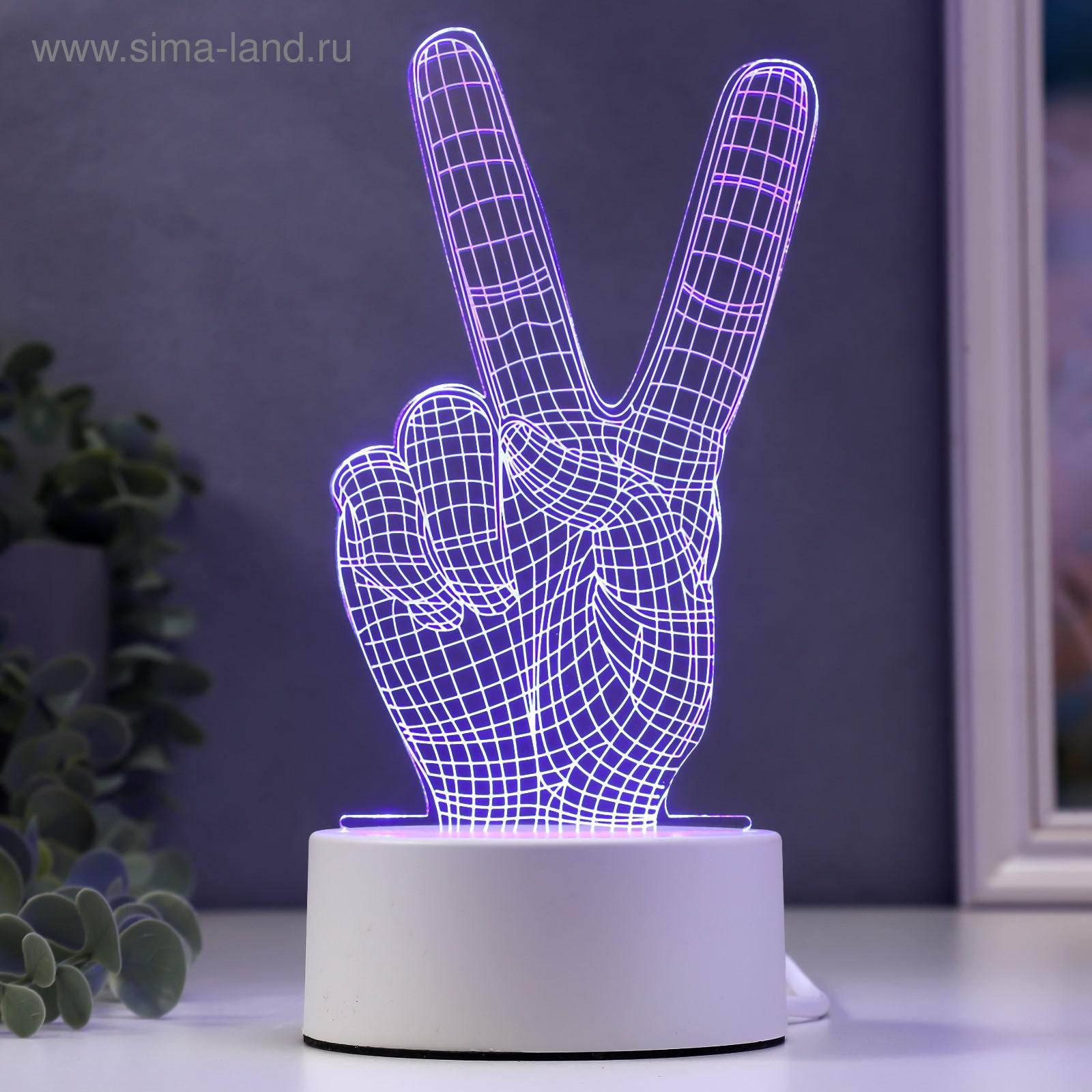 Светильник "Победа" LED RGB от сети 9,5х10х19 см RISALUX (4297017 ...