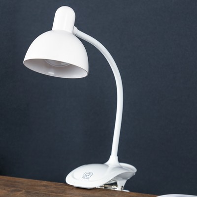 Лампа настольная на прищепке «Моно» LEd=5 Вт USB белый 16×16×38 см RISALUX