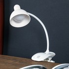 Лампа настольная на прищепке «Моно» LEd=5 Вт USB белый 16×16×38 см RISALUX - Фото 5