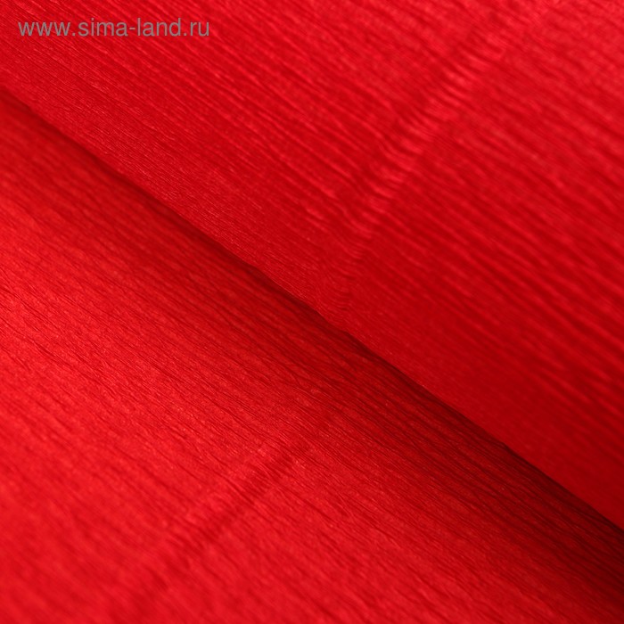 Бумага гофрированная 618 "Красный мандарин", 180г 50 см х 2, 5 м - Фото 1