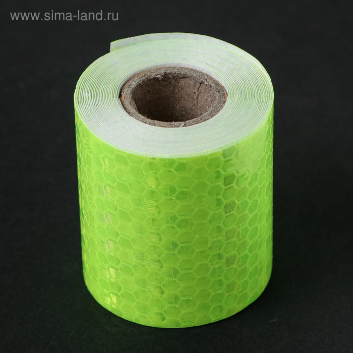 Светоотражающая лента TORSO, самоклеящаяся, зеленая, 5 см х 3 м - Фото 1
