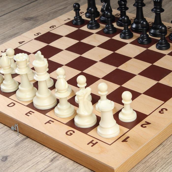 Шахматные фигуры, пластик, король h-9.5 см, пешка h-4.5 см - фото 1908472704
