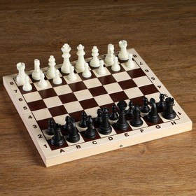 Шахматные фигуры, пластик, король h-6.2 см, пешка h-3 см