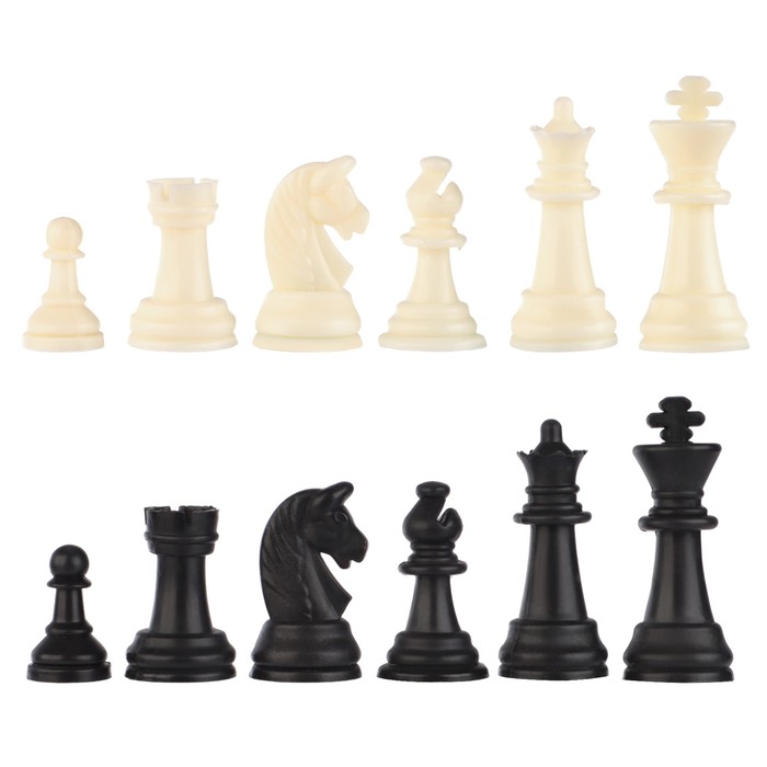Шахматные фигуры, пластик, король h-6.2 см, пешка h-3 см - фото 1886398881