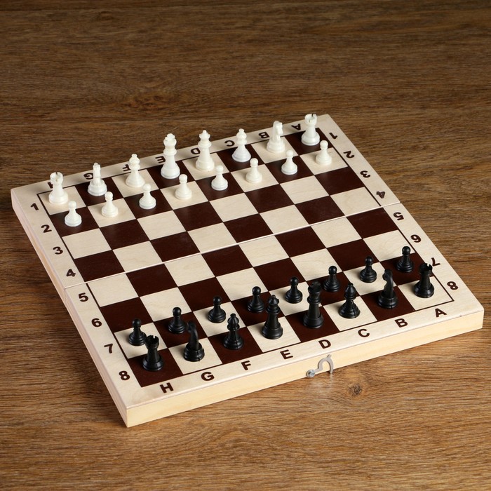 Шахматные фигуры, пластик, король h-4.2 см, пешка h-2 см - фото 1907014756