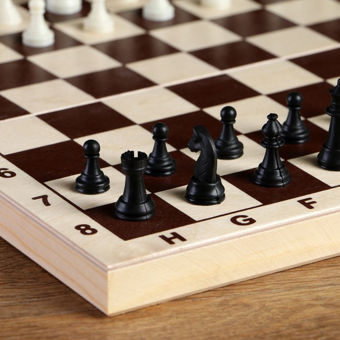 Шахматные фигуры, пластик, король h-4.2 см, пешка h-2 см - фото 1907014757