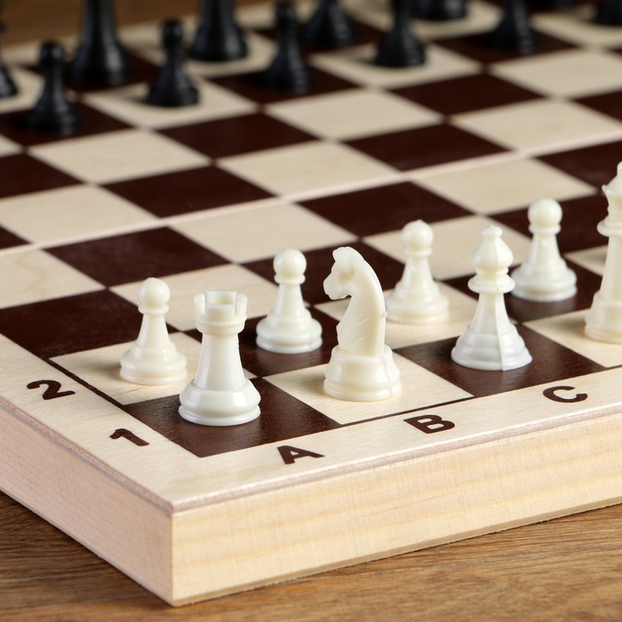 Шахматные фигуры, пластик, король h-4.2 см, пешка h-2 см - фото 1907014758