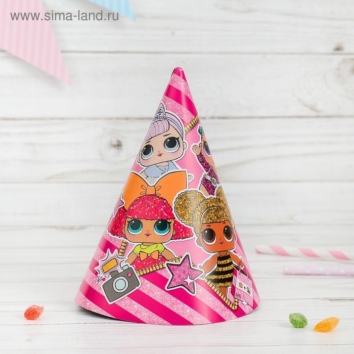 Колпак бумажный «Куклы ЛОЛ», набор 6 шт. - Фото 1