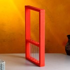 Кашпо деревянное 28×4.5×40 см с 5 колбами "Рамка Экстра", красный Дарим Красиво - Фото 3