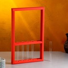 Кашпо деревянное 28×4.5×40 см с 5 колбами "Рамка Экстра", красный Дарим Красиво - Фото 5