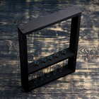 Кашпо деревянное 28×4.5×40 см с 5 колбами "Рамка Экстра", чёрный Дарим Красиво - Фото 3