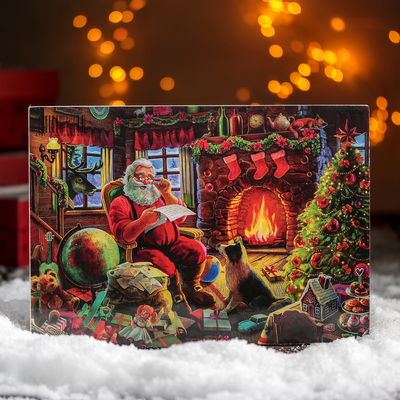 Доска разделочная Доляна «С Новым Годом! Добрый Дедушка Мороз», 23×16 см