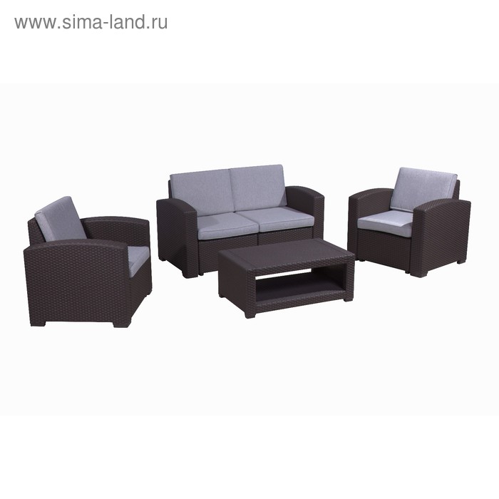 Набор мебели: диван, кресла, стол, с подушкой, иск. ротанг, SF1-4P