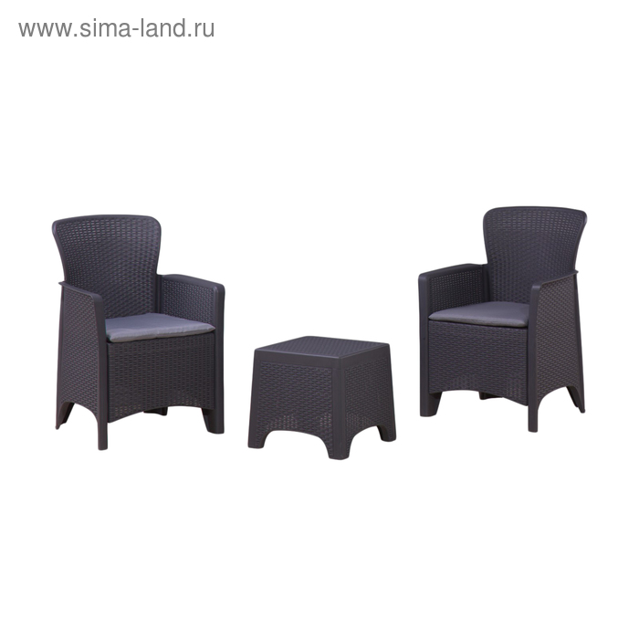 Набор мебели: 2 кресла, стол, с подушкой, иск. ротанг, SF3-2P