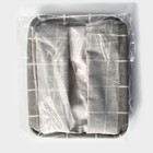 Корзинка для мелочей Доляна «Клеточка», с ручками, 20×17×13 см, цвет серый - Фото 4