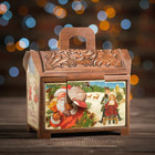 Коробка картонная "Сундучок деревянный", 14 х 8 х 12 см - Фото 2