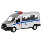 Машина «Полиция Ford Transit», 12 см, инерционная, открывающиеся двери, металлическая - фото 4276414