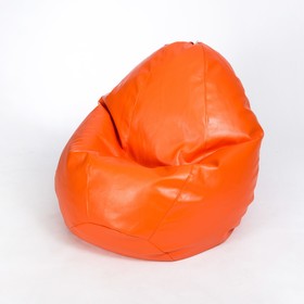 Кресло-мешок «Люкс», ширина 100 см, высота 150 см, цвет оранжевый, экокожа