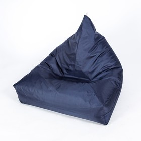 Кресло-мешок «Пирамида», ширина 90 см, высота 85 см, цвет чёрно-синий, плащёвка