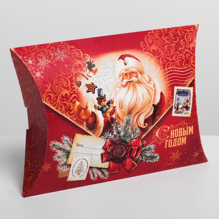 Коробка сборная фигурная «Новогодняя почта», 26 × 19 × 4 см