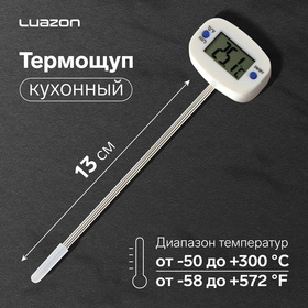 Термощуп кухонный TA-288, максимальная температура 300 °C, от LR44, белый