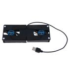 Подставка для охлаждения ноутбука складная D-15, 17*7, 2 кулера, USB МИКС - Фото 2