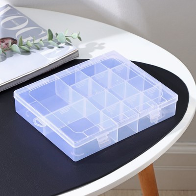 Органайзер для хранения,14 ячеек, 22×17×4,5, см, прозрачный