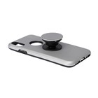 Чехол LuazON для iPhone X, с попсокетом, двойной корпус противоударный, серебристый - Фото 4