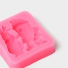 Силиконовый молд «Дед Мороз и олень», 6,5×5,7×1,8 см, цвет розовый - Фото 3