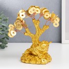 Бонсай денежное дерево "Золотая жаба на монетах" 90 монет 18,5х18х9,5 см - фото 318207704