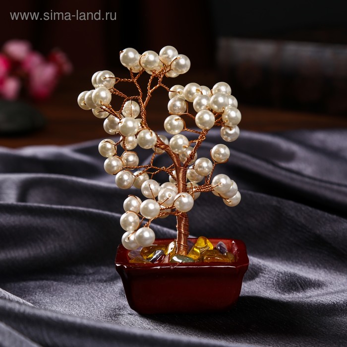 Бонсай декоративный «Жемчужное денежное дерево», 60 шт., 16.5×10×5.5 см, МИКС - Фото 1