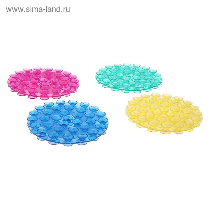 Мини-коврик для ванны «Круг», цвет МИКС - Фото 1