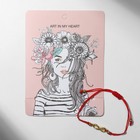 Браслет «Антистресс» на нити, девушка, красный в золоте, d=6 см - Фото 2