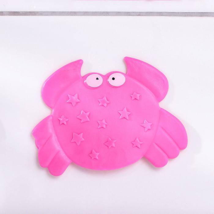 Набор мини-ковриков для ванны на присосках Доляна «Краб», 9×12 см, 6 шт, цвет МИКС 39321