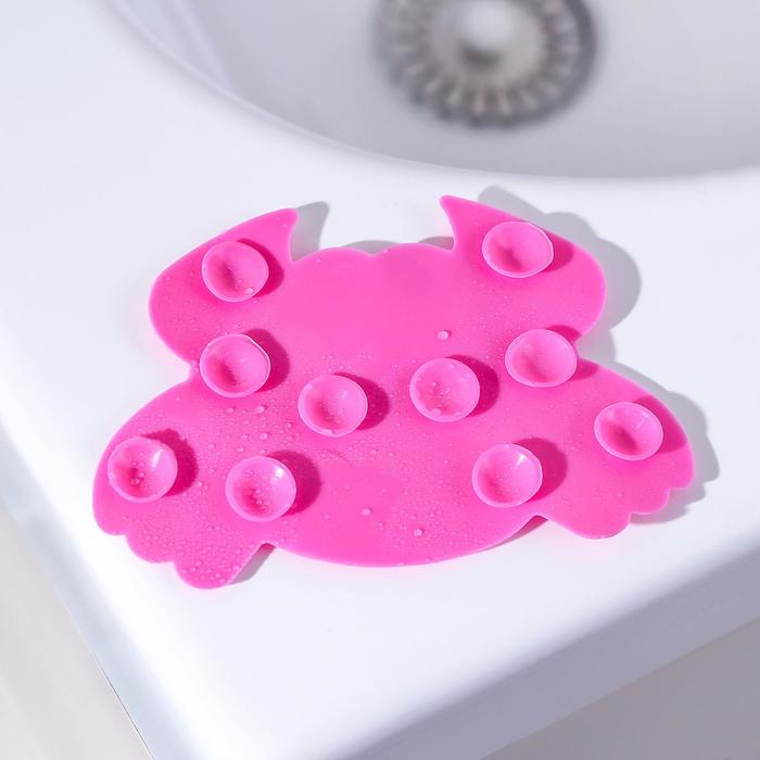 Набор мини-ковриков для ванны на присосках Доляна «Краб», 9×12 см, 6 шт, цвет МИКС 39321