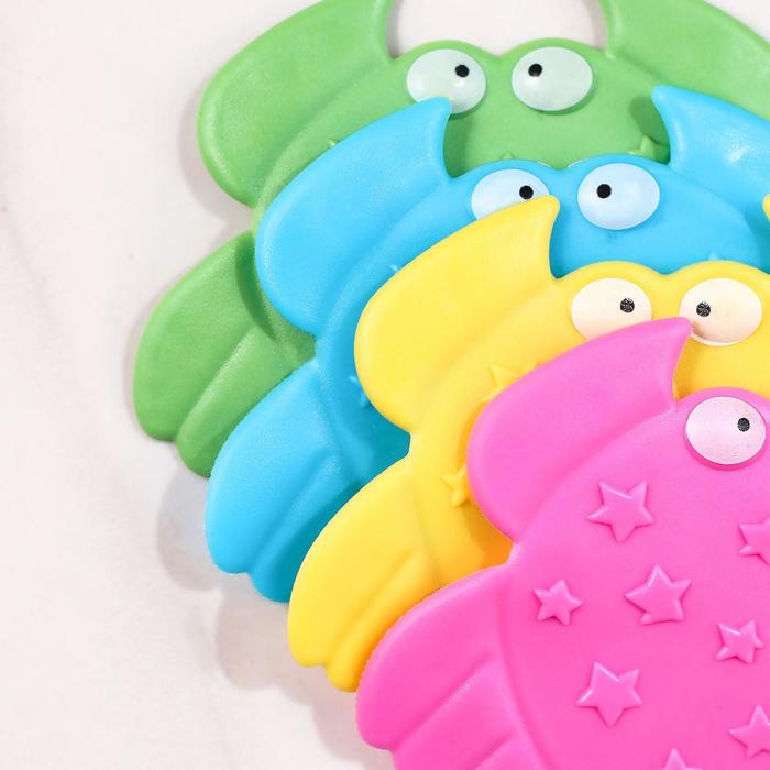 Набор мини-ковриков для ванны на присосках Доляна «Краб», 9×12 см, 6 шт, цвет МИКС 39321