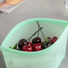 Пакет для хранения Доляна, силикон, 21.5×18 см, 1.1 л, zip lock, многофункциональный, герметичный, зелёный - Фото 3