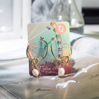 Серьги с жемчугом «Эксклюзив» узелок с бусиной, цвет белый в золоте  (артикул 4329160)  большой выбор товаров оптом и в розницу по низким ценам с доставкой